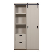 Load image into Gallery viewer, SLIDE BARN CABINET ROUGH SAWN PINE DUST [fsc]