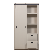 Load image into Gallery viewer, SLIDE BARN CABINET ROUGH SAWN PINE DUST [fsc]