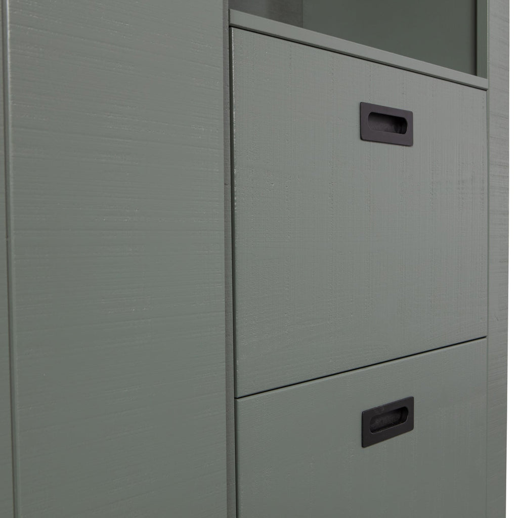 SLIDE BARN CABINET ROUGH SAWN PINE SOAP [fsc]