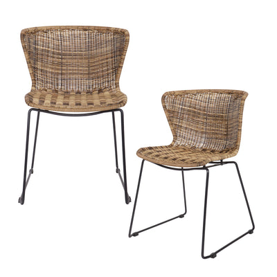 WINGS GARDEN CHAIR NATURAL - SET OF 2