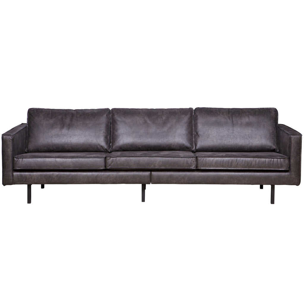 RODEO 3-SEATER SOFA ECO LEATHER BLACK