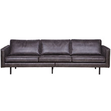 Charger l'image dans la galerie, RODEO 3-SEATER SOFA ECO LEATHER BLACK