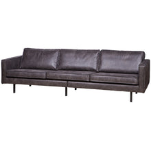 Charger l'image dans la galerie, RODEO 3-SEATER SOFA ECO LEATHER BLACK