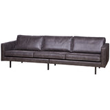 RODEO 3-SEATER SOFA ECO LEATHER BLACK