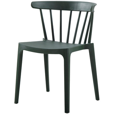 BLISS GARDEN CHAIR WITH BARS PLASTIC ARMY GREEN