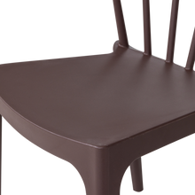 Load image into Gallery viewer, BLISS GARDEN CHAIR WITH BARS PLASTIC PURPLE/BROWN
