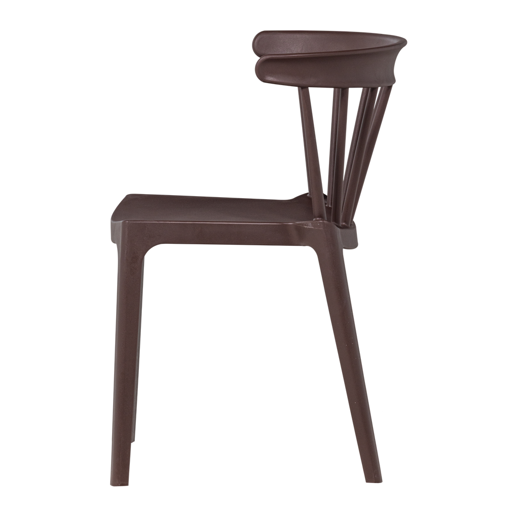 BLISS GARDEN CHAIR WITH BARS PLASTIC PURPLE/BROWN