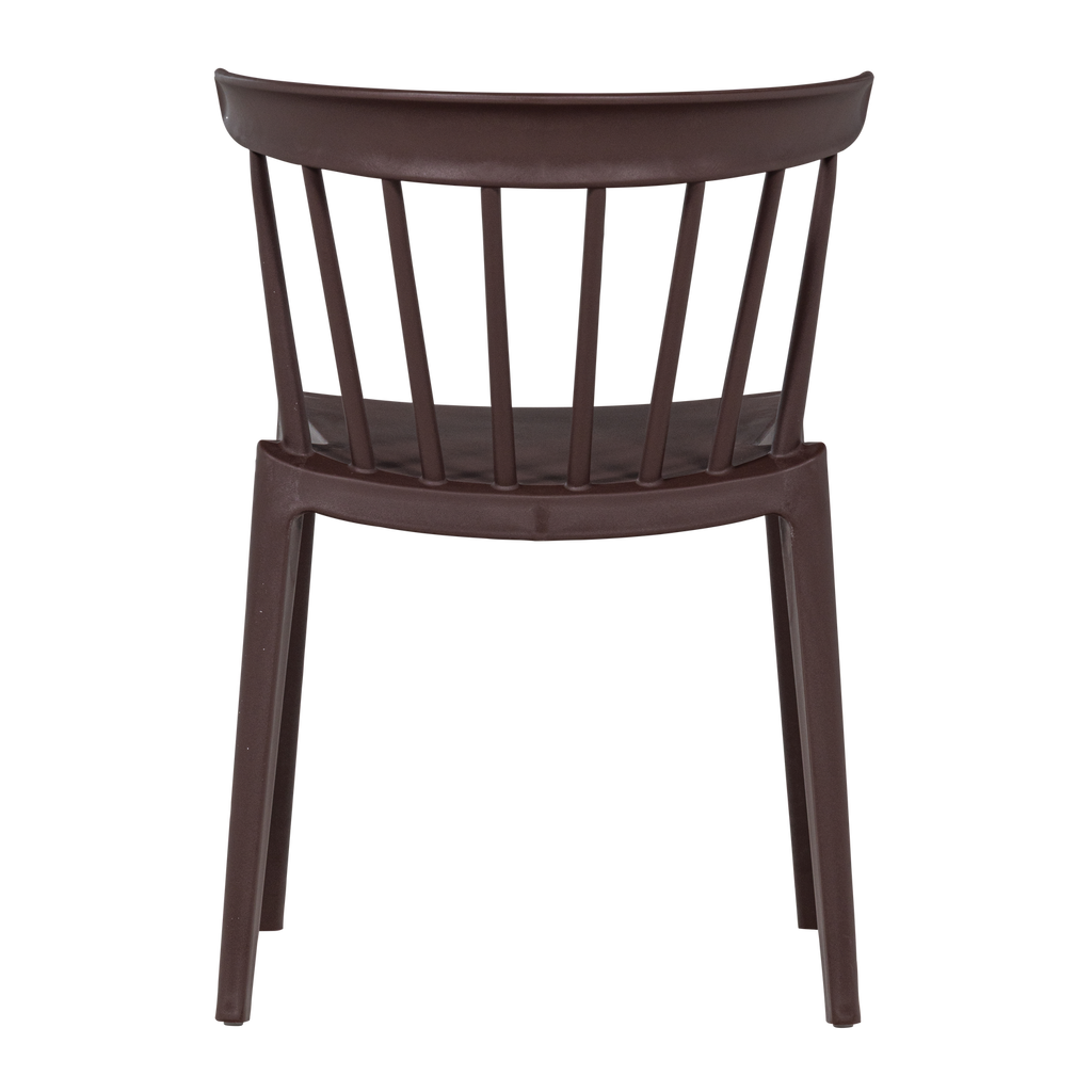BLISS GARDEN CHAIR WITH BARS PLASTIC PURPLE/BROWN