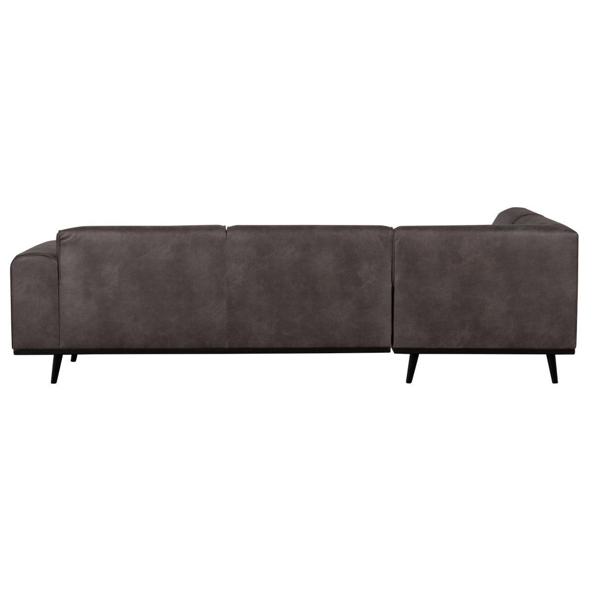 STATEMENT CORNER SOFA LEFT ECO LEATHER DARK GREY