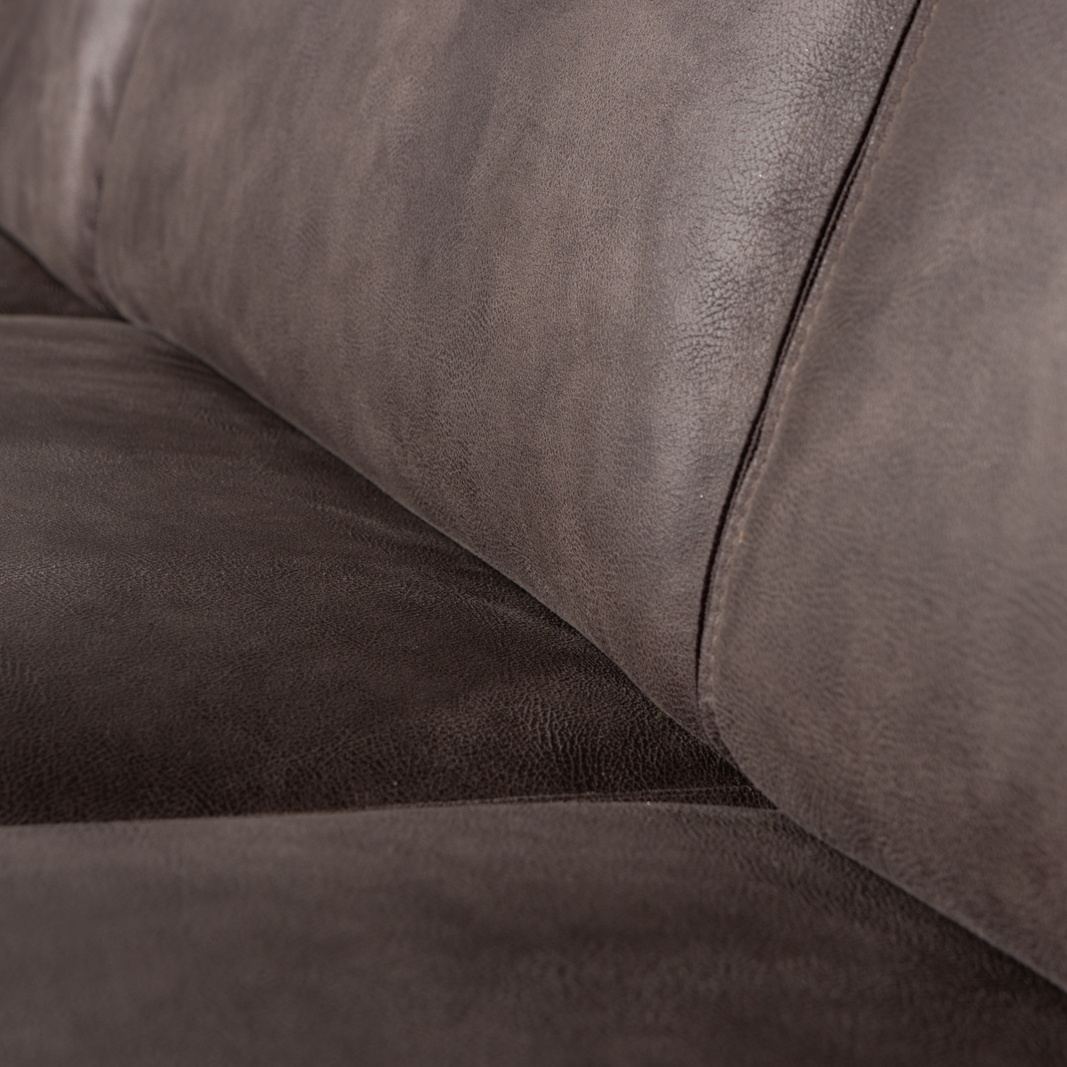 STATEMENT CORNER SOFA LEFT ECO LEATHER DARK GREY
