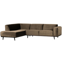 Load image into Gallery viewer, STATEMENT CORNER SOFA LEFT VELVET TAUPE