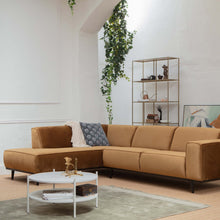 Load image into Gallery viewer, STATEMENT CORNER SOFA LEFT VELVET HONEY YELLOW