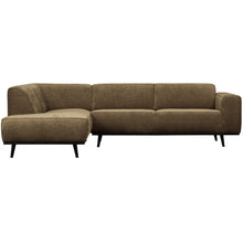 Load image into Gallery viewer, STATEMENT CORNER SOFA LEFT RIB FABRIC OLIVE GREEN