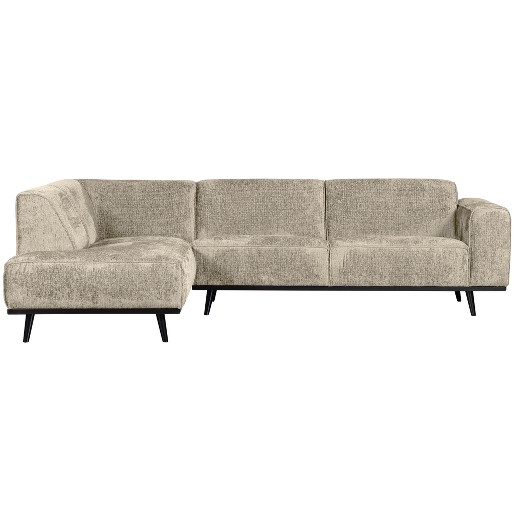 STATEMENT CORNER SOFA LEFT STRUCTURE VELVET WHEATFIELD