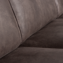 Laden Sie das Bild in den Galerie-Viewer, STATEMENT CORNER SOFA RIGHT ECO LEATHER DARK GREY