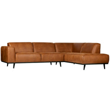 Load image into Gallery viewer, STATEMENT CORNER SOFA RIGHT ECO LEATHER COGNAC