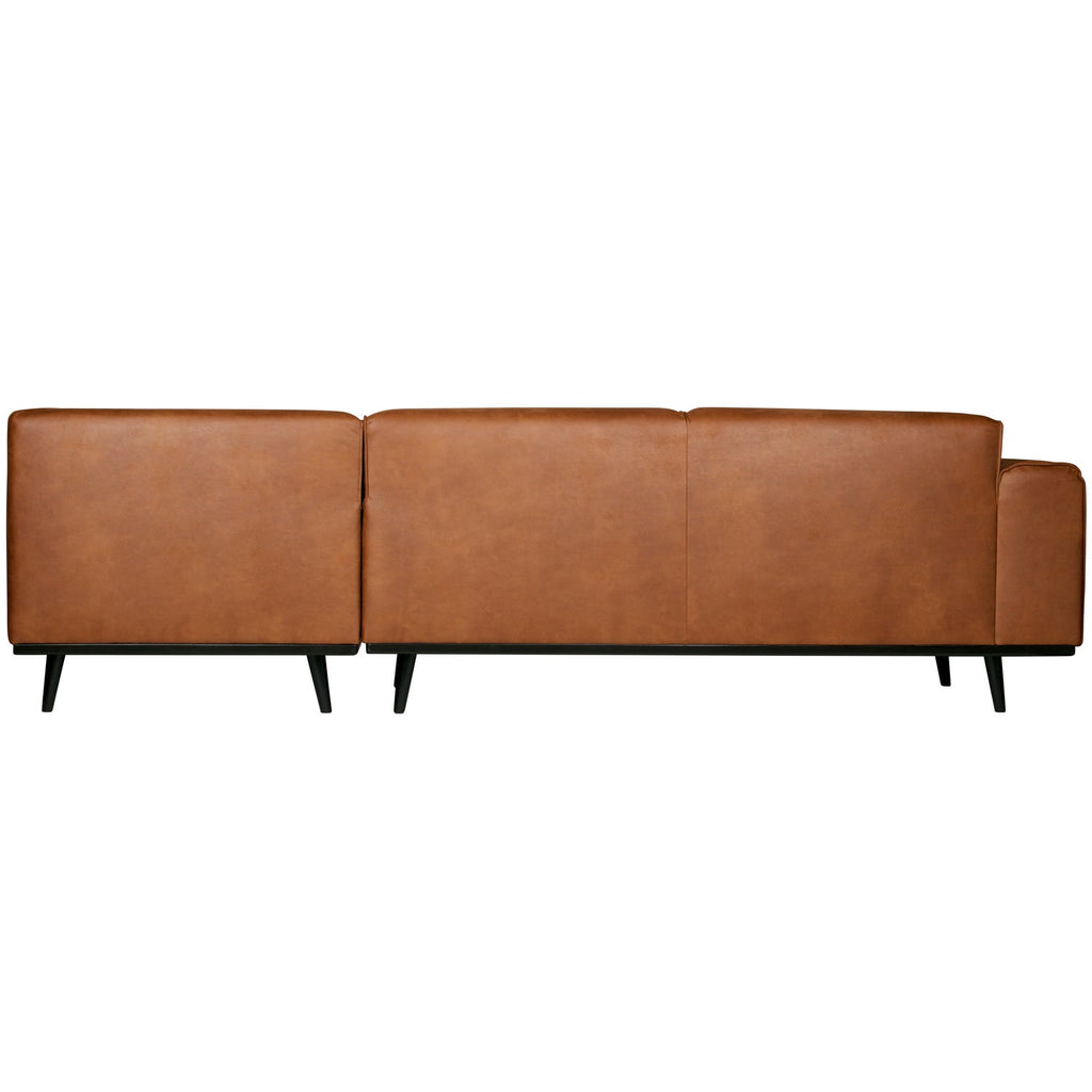 STATEMENT CORNER SOFA RIGHT ECO LEATHER COGNAC