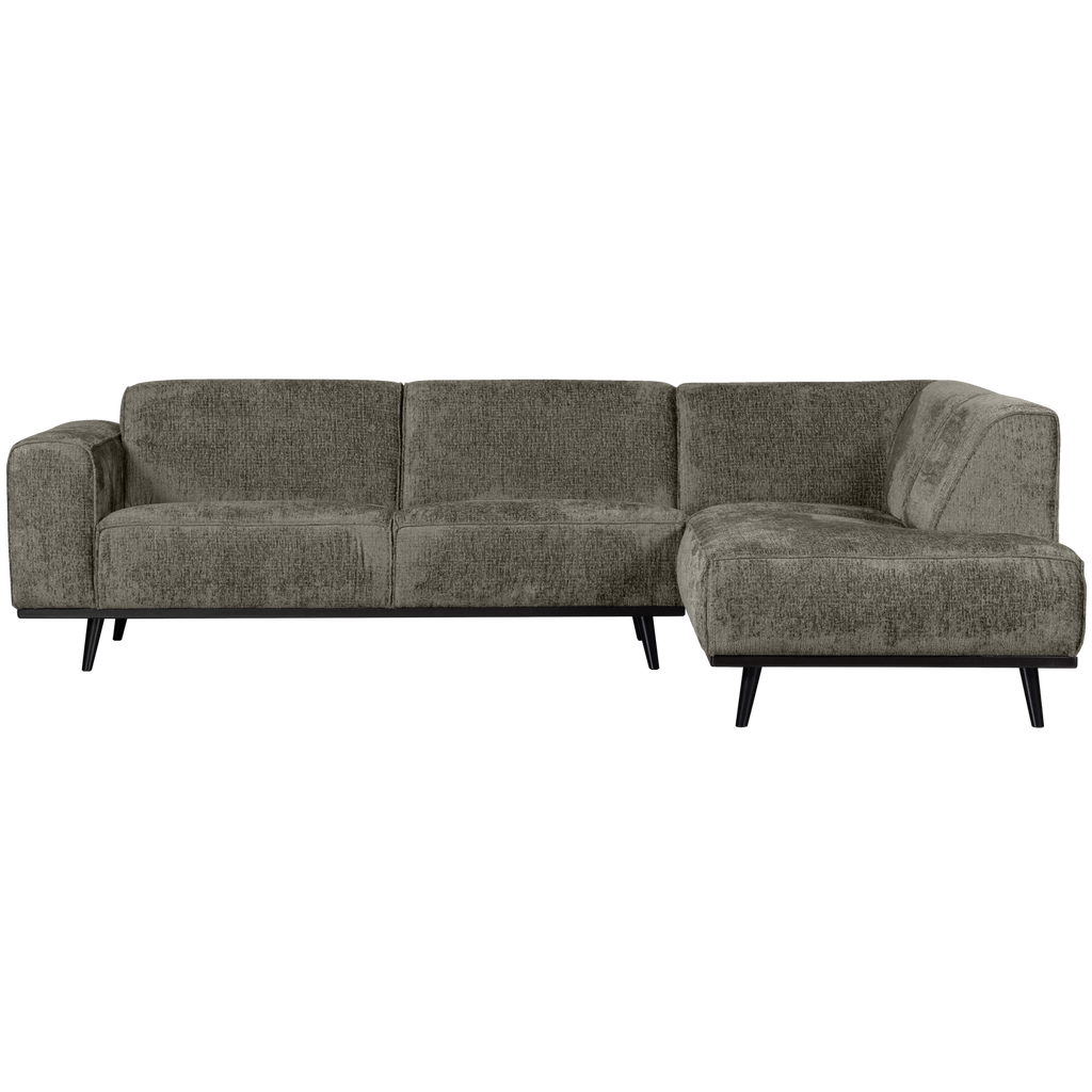 STATEMENT CORNER SOFA RIGHT STRUCTURE VELVET FROST