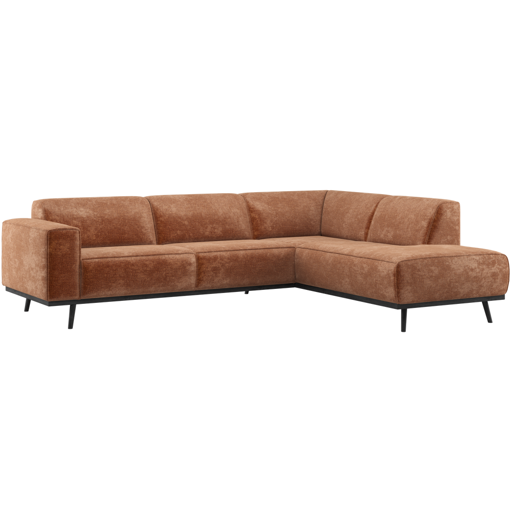 STATEMENT CORNER SOFA RIGHT CHENILLE VELVET TERRA