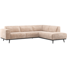 Laden Sie das Bild in den Galerie-Viewer, STATEMENT CORNER SOFA RIGHT CHENILLE VELVET NATURAL