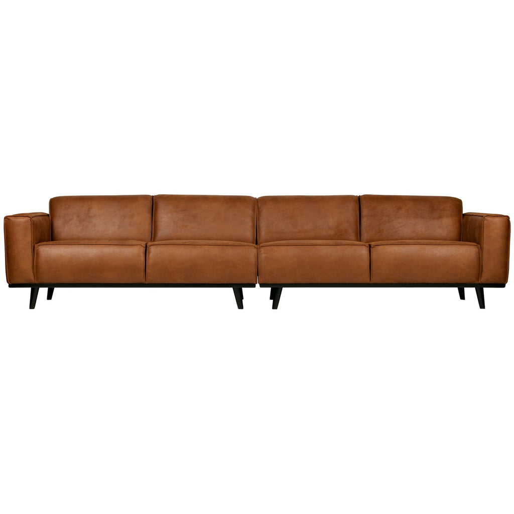 STATEMENT 4-SEATER SOFA XL 372 CM ECO LEATHER COGNAC