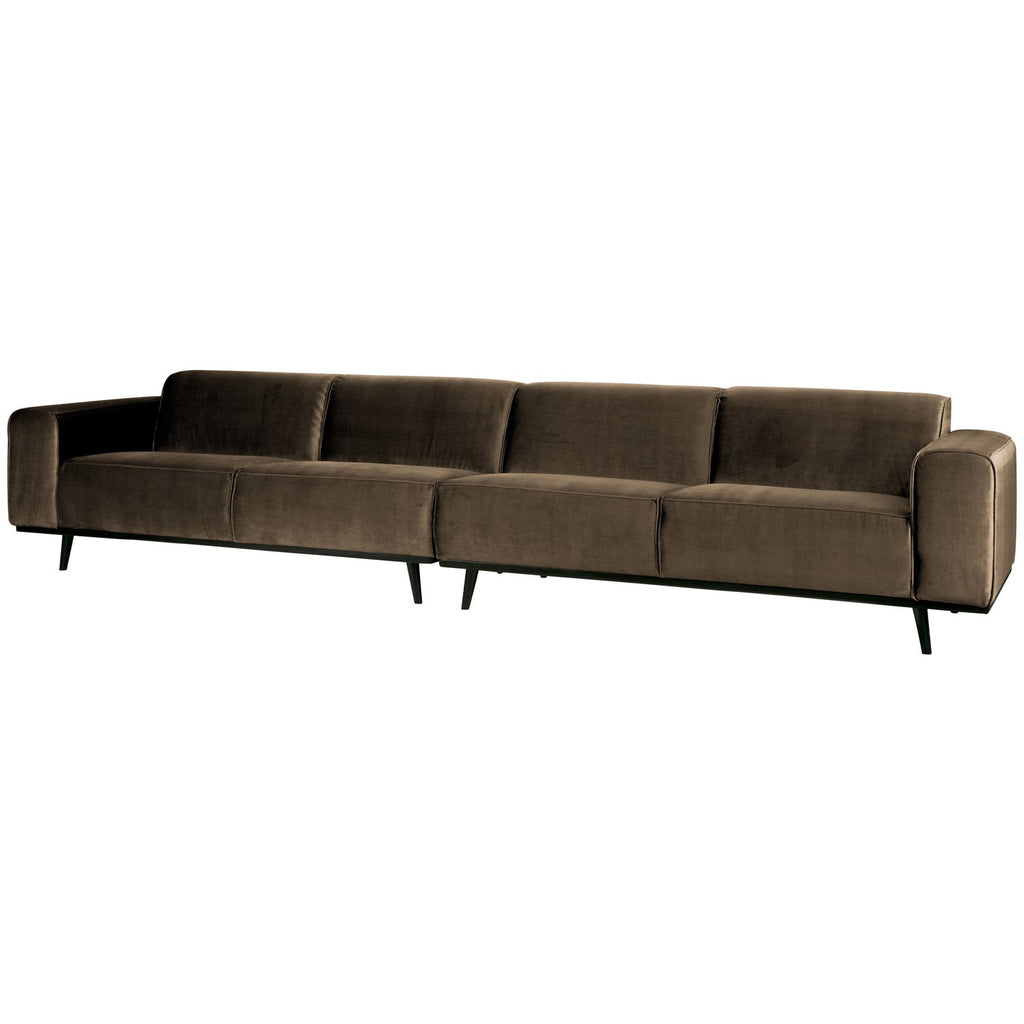 STATEMENT 4-SEATER SOFA XL 372 CM VELVET TAUPE