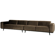 Laden Sie das Bild in den Galerie-Viewer, STATEMENT 4-SEATER SOFA XL 372 CM VELVET TAUPE