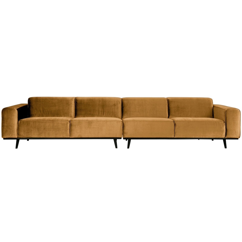 STATEMENT 4-SEATER SOFA XL 372 CM VELVET HONEY YELLOW