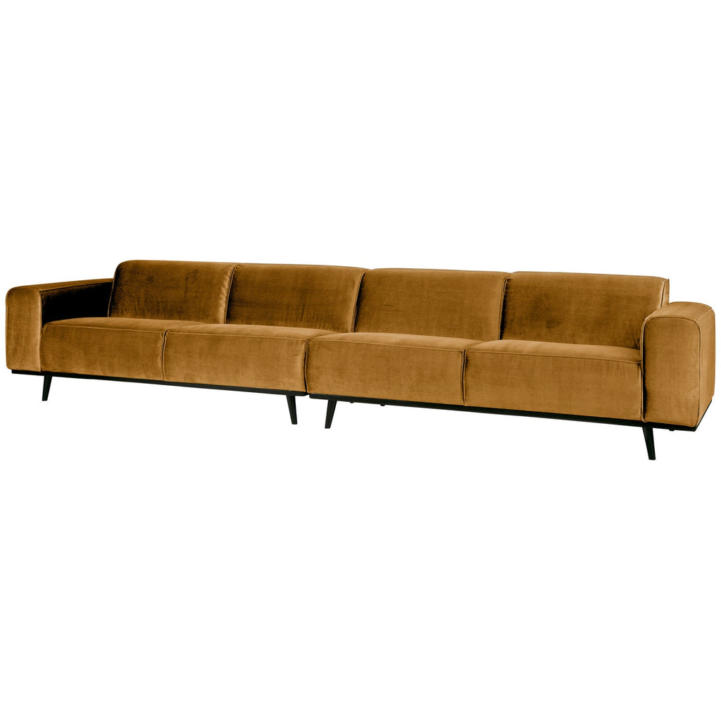 STATEMENT 4-SEATER SOFA XL 372 CM VELVET HONEY YELLOW