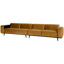 Laden Sie das Bild in den Galerie-Viewer, STATEMENT 4-SEATER SOFA XL 372 CM VELVET HONEY YELLOW