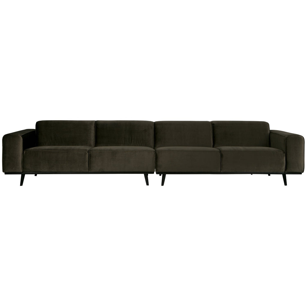 STATEMENT 4-SEATER SOFA XL 372 CM VELVET DARK GREEN HUNTER