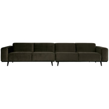 Laden Sie das Bild in den Galerie-Viewer, STATEMENT 4-SEATER SOFA XL 372 CM VELVET DARK GREEN HUNTER