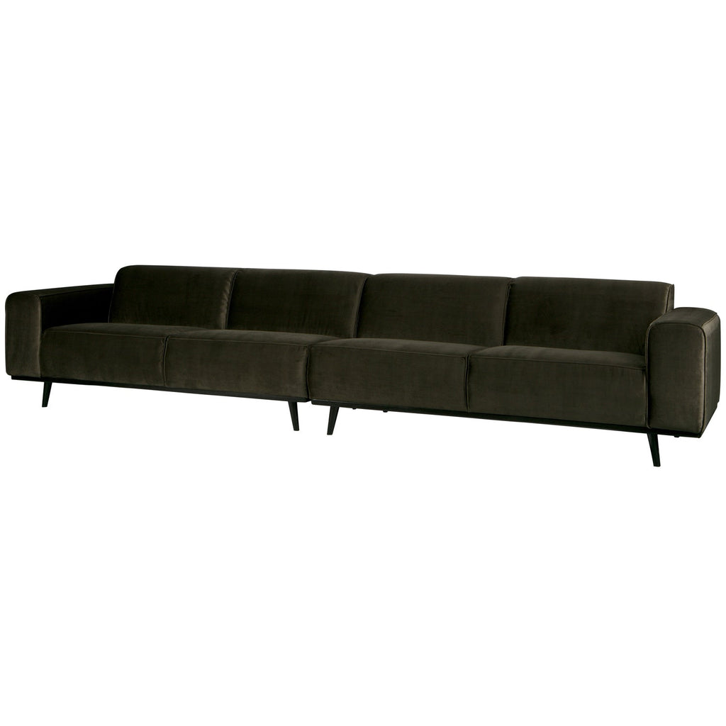 STATEMENT 4-SEATER SOFA XL 372 CM VELVET DARK GREEN HUNTER