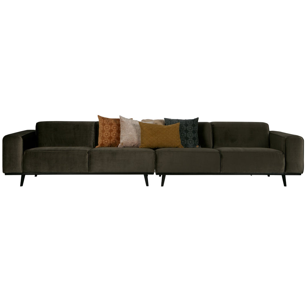 STATEMENT 4-SEATER SOFA XL 372 CM VELVET DARK GREEN HUNTER