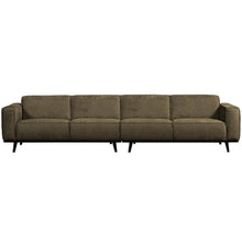 Laden Sie das Bild in den Galerie-Viewer, STATEMENT 4-SEATER SOFA XL 372 CM STRUCTURE VELVET BONSAI