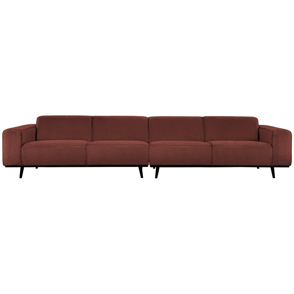 STATEMENT 4-SEATER SOFA XL 372 CM BOUCLE CHESTNUT BROWN