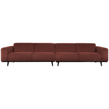 Laden Sie das Bild in den Galerie-Viewer, STATEMENT 4-SEATER SOFA XL 372 CM BOUCLE CHESTNUT BROWN