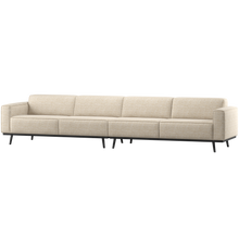 Laden Sie das Bild in den Galerie-Viewer, STATEMENT 4-SEATER SOFA XL 372 CM BEIGE MELANGE