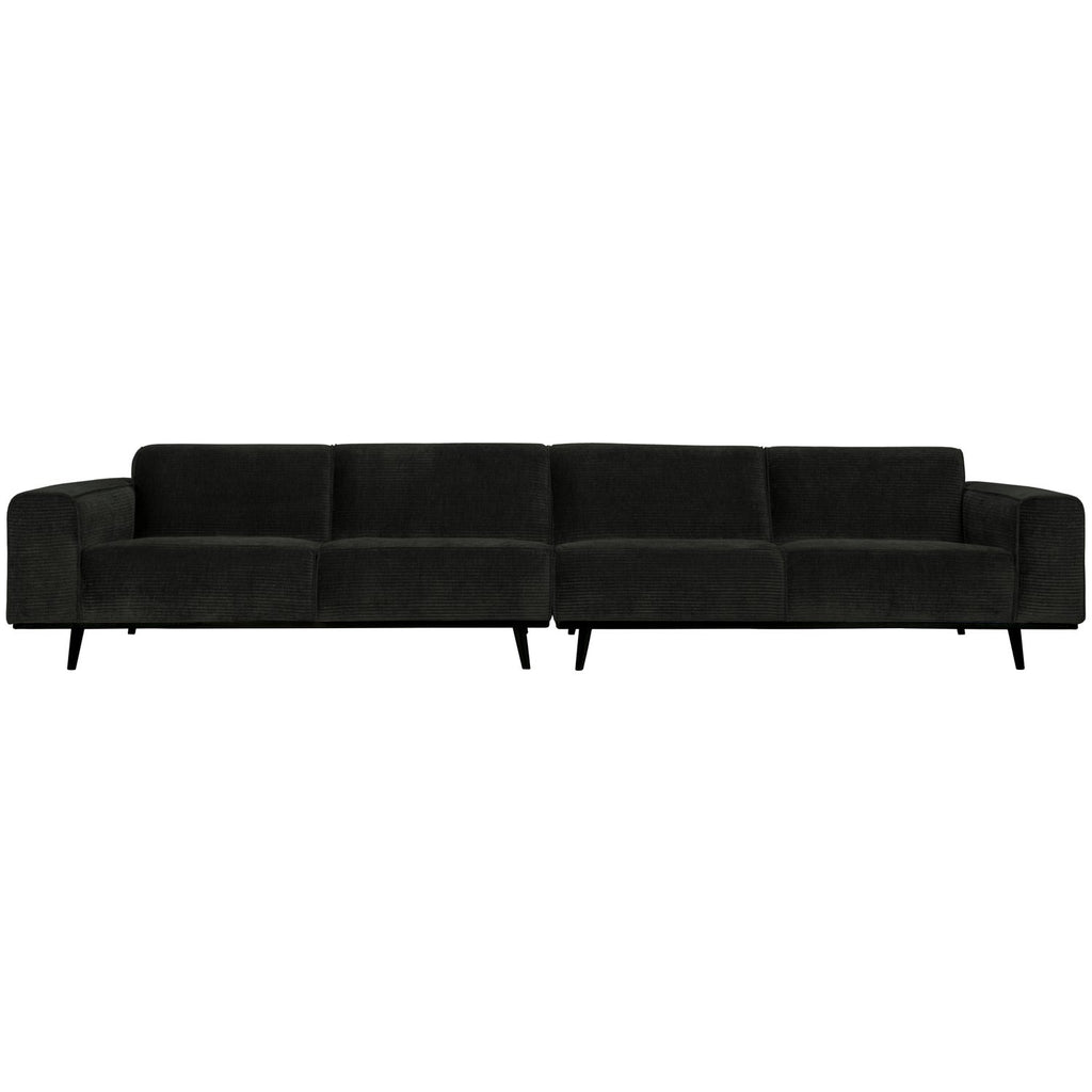 STATEMENT 4-SEATER SOFA XL 372 CM RIB FABRIC GRAPHITE