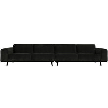 Laden Sie das Bild in den Galerie-Viewer, STATEMENT 4-SEATER SOFA XL 372 CM RIB FABRIC GRAPHITE