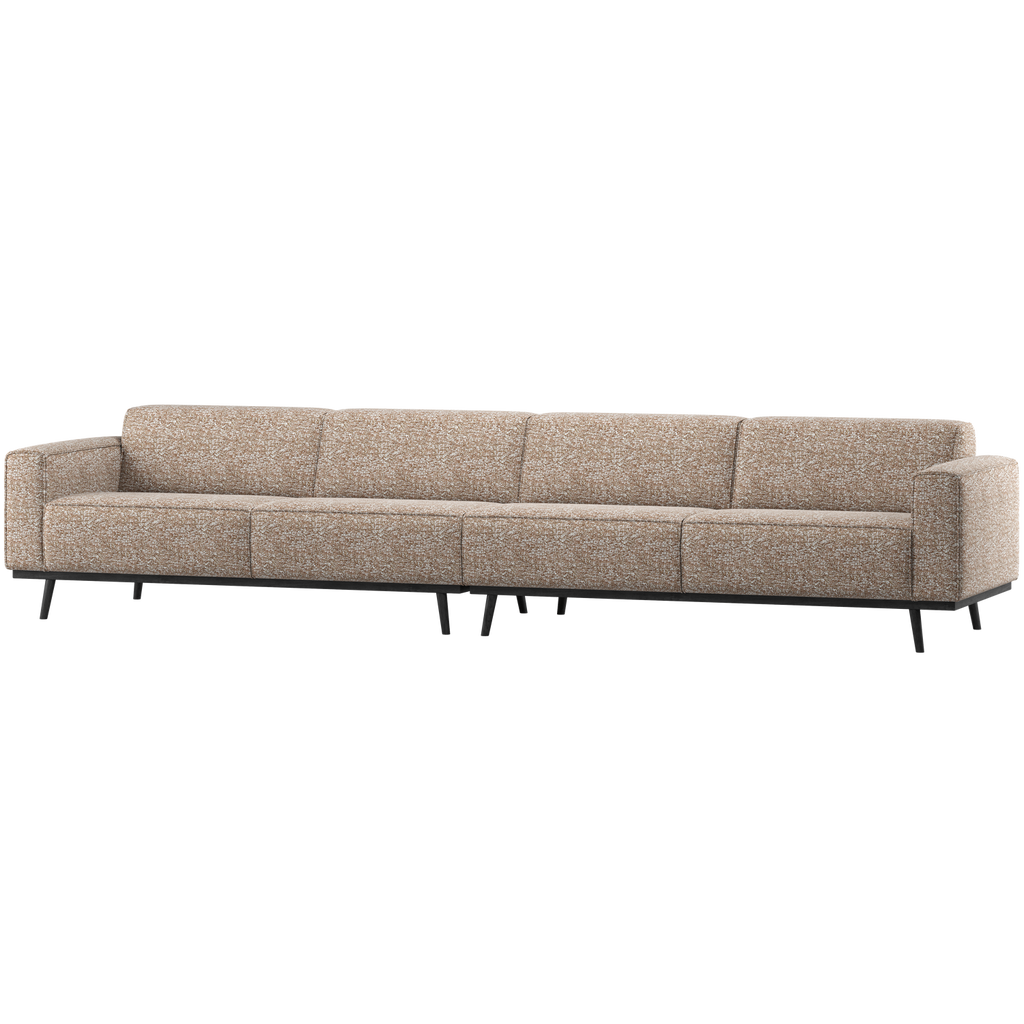 STATEMENT 4-SEATER SOFA XL 372 CM LIGHT BROWN MELANGE