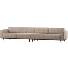 Laden Sie das Bild in den Galerie-Viewer, STATEMENT 4-SEATER SOFA XL 372 CM LIGHT BROWN MELANGE