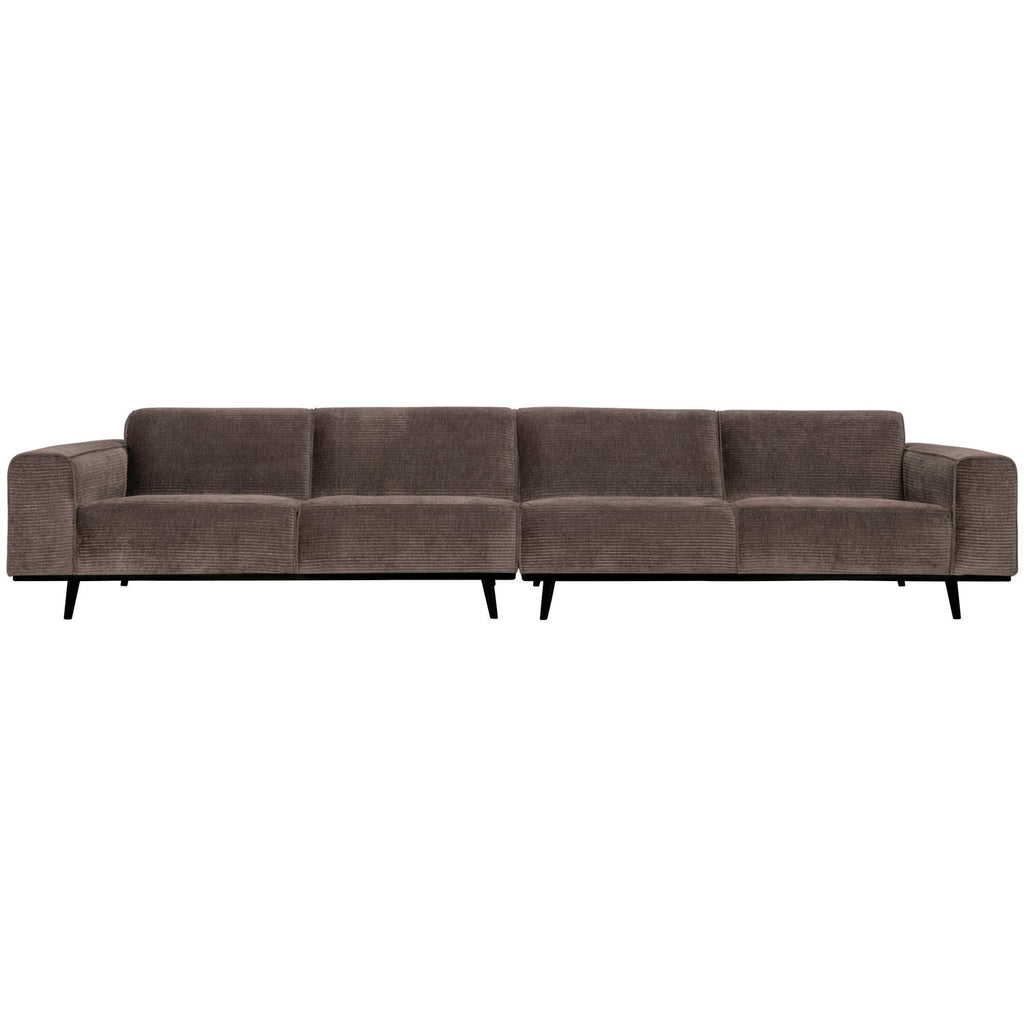 STATEMENT 4-SEATER SOFA XL 372 CM RIB FABRIC TAUPE