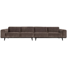 Laden Sie das Bild in den Galerie-Viewer, STATEMENT 4-SEATER SOFA XL 372 CM RIB FABRIC TAUPE