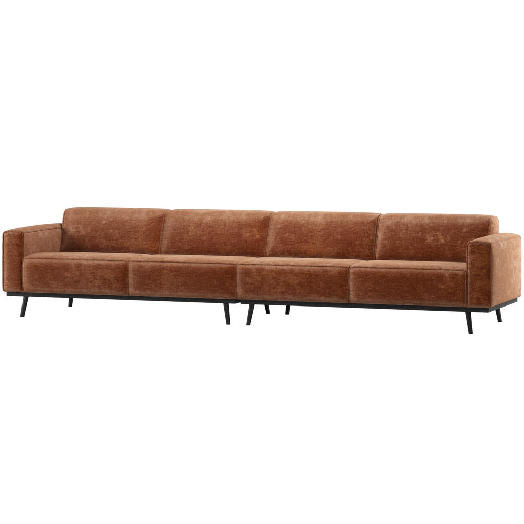 STATEMENT 4-SEATER SOFA XL 372 CM CHENILLE VELVET TERRA