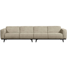 Laden Sie das Bild in den Galerie-Viewer, STATEMENT 4-SEATER XL 372 CM STRUCTURE VELVET WHEATFIELD