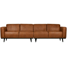 Cargar imagen en el visor de la galería, STATEMENT 4-SEATER SOFA 280 CM ECO LEATHER COGNAC