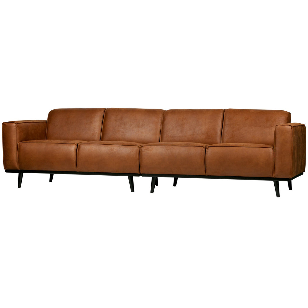 STATEMENT 4-SEATER SOFA 280 CM ECO LEATHER COGNAC