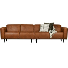 Cargar imagen en el visor de la galería, STATEMENT 4-SEATER SOFA 280 CM ECO LEATHER COGNAC