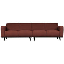Laden Sie das Bild in den Galerie-Viewer, STATEMENT 4-SEATER SOFA 280 CM BOUCLE CHESTNUT BROWN